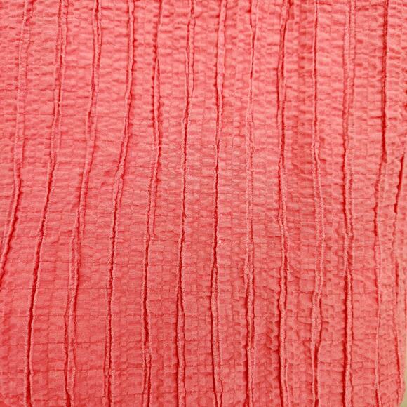 Pink Crinkled Round Neck Sleeveless Top 22W 24W Plus Lightweight Soft Stretchy - Picture 2 of 4